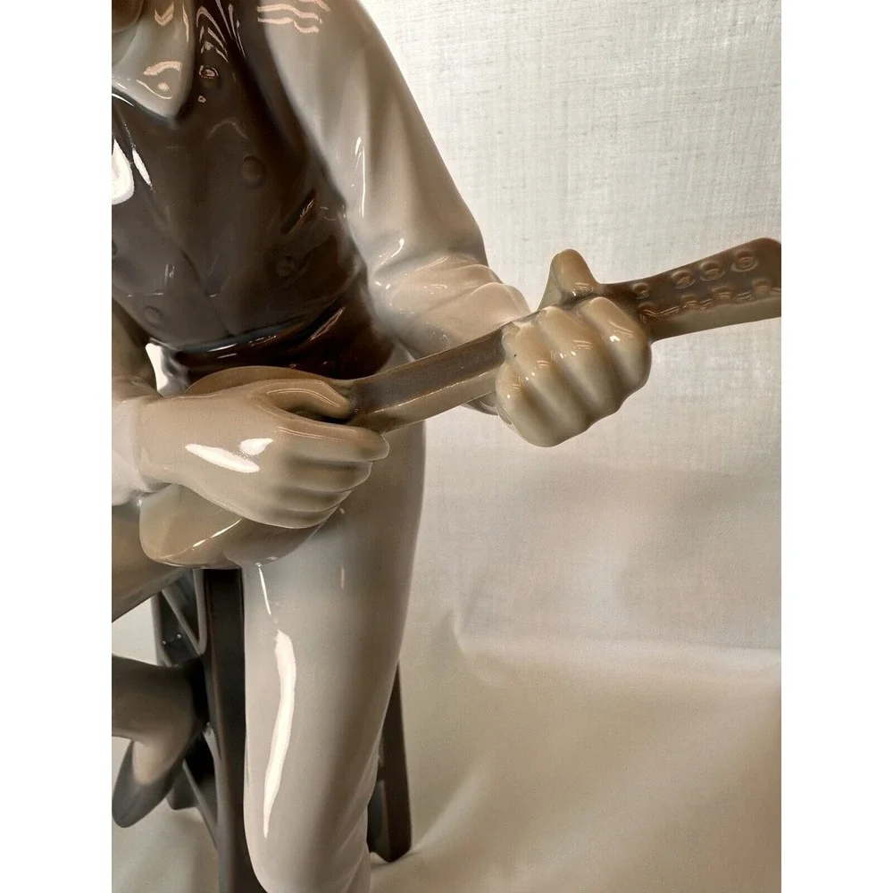 B & G- Bing & Grondahl Boy Playing‎ Mandolin 11.25 in.-Exc. Condition